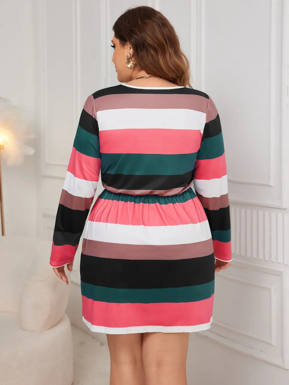 L’ADM - Robe Grande Taille à Rayures Élégante