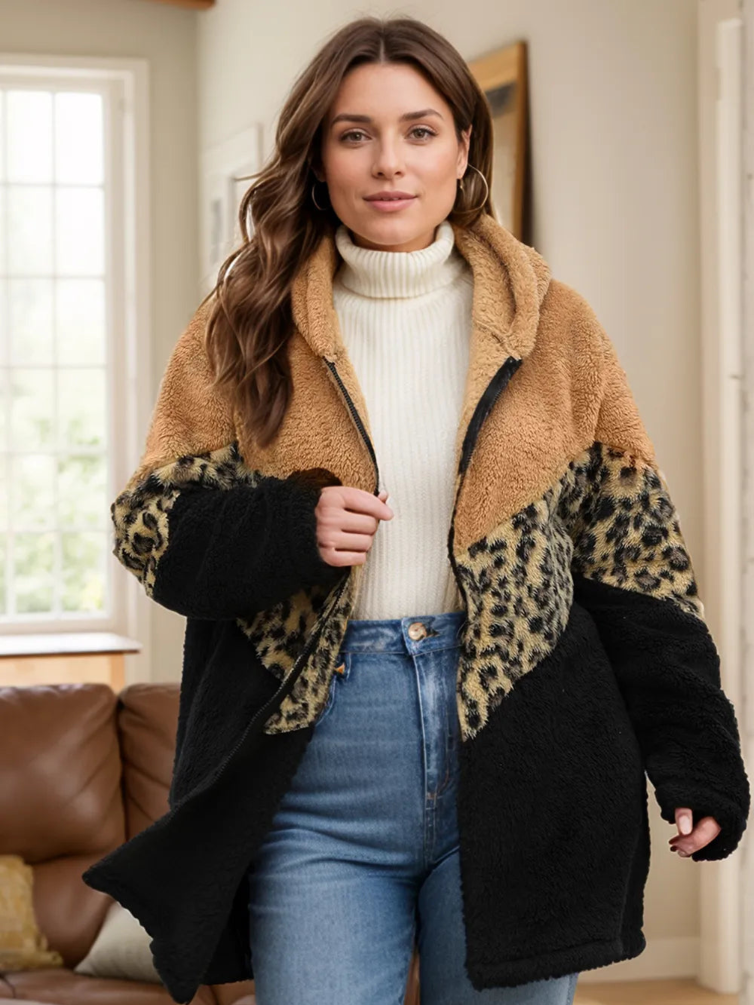 L’ADM – Veste Zippée Grande Taille Léopard