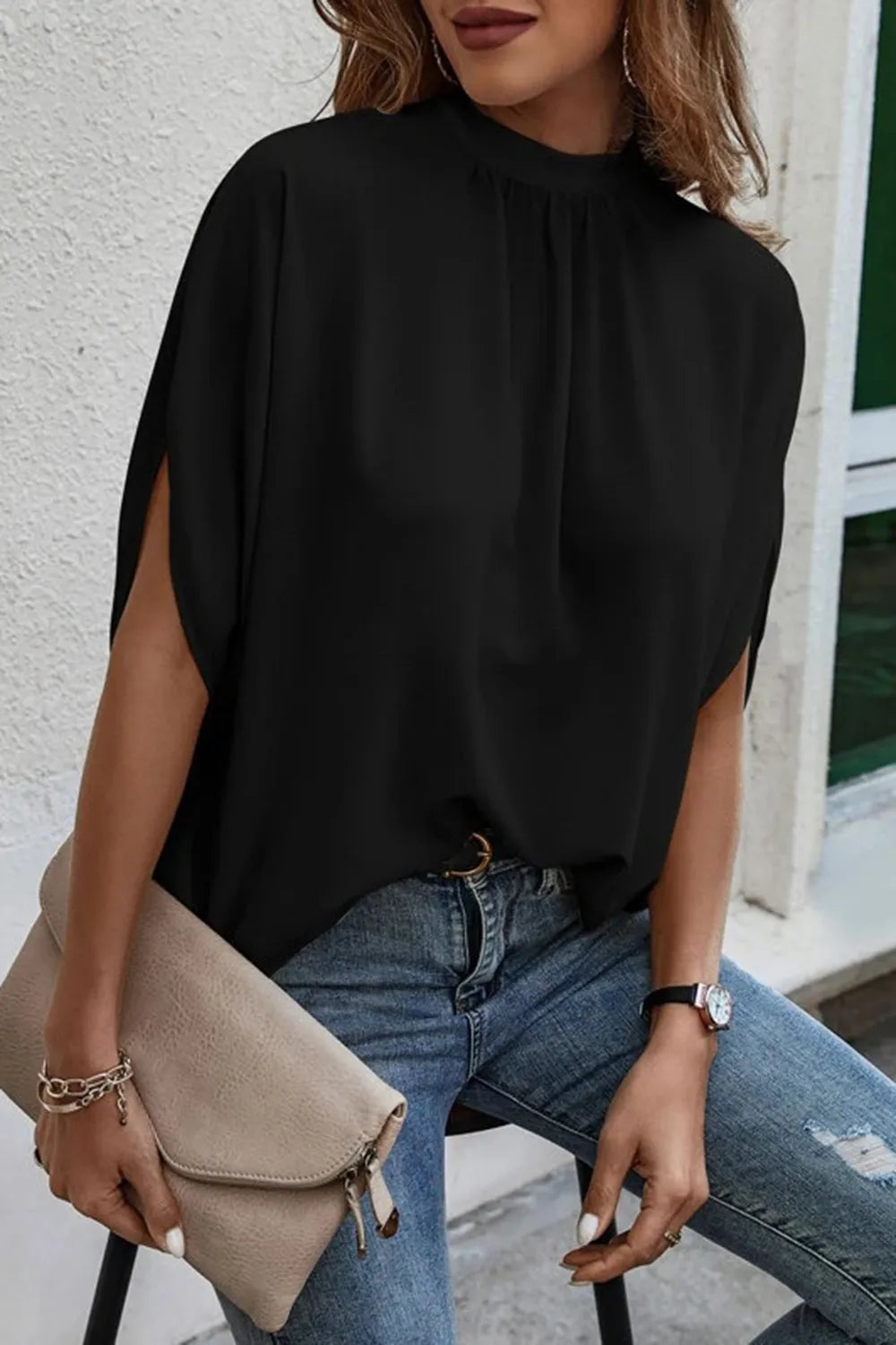 L'ADM - Blouse à Fentes et Dos Noué Blouse