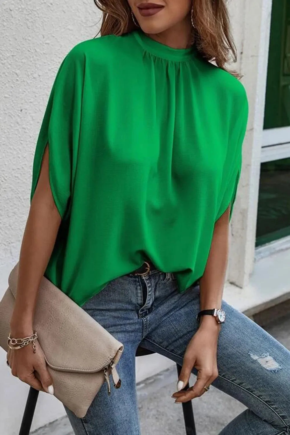 L'ADM - Blouse à Fentes et Dos Noué Blouse