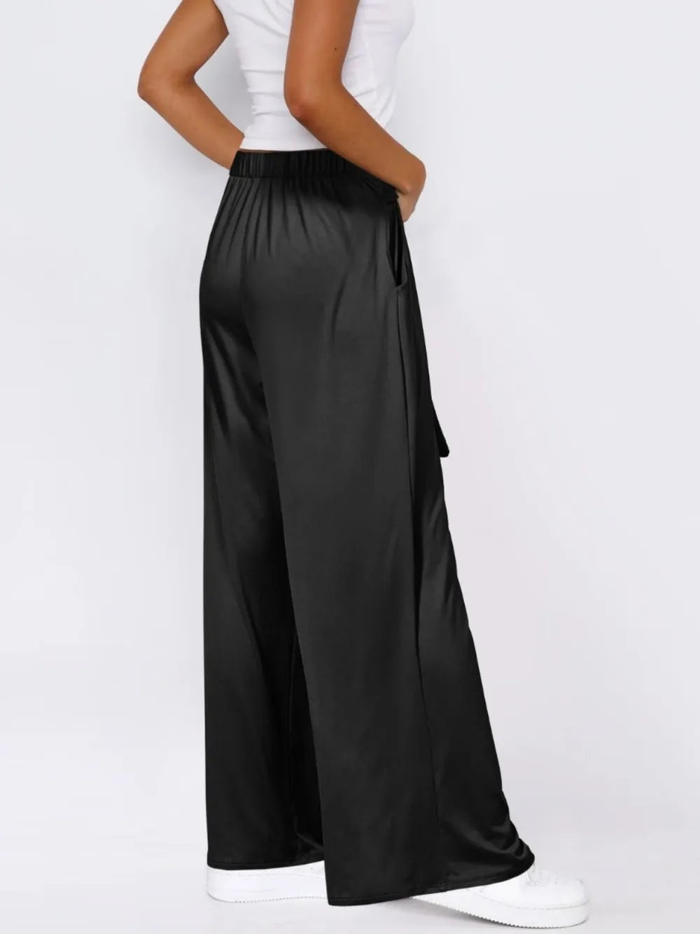 L'ADM - Pantalon Évasé avec Ceinture Nouée