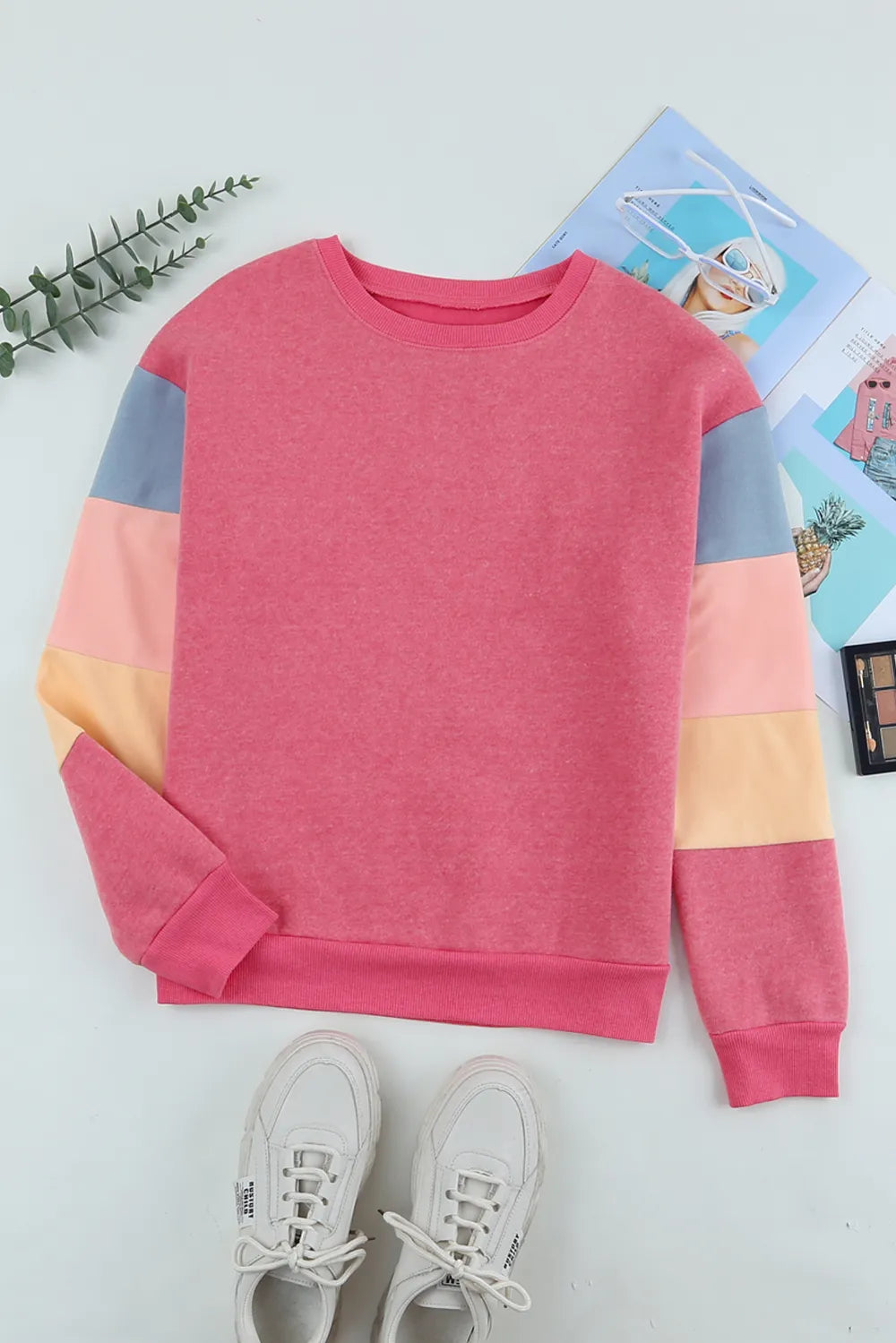 L'ADM - Sweatshirt Color Block à Col Rond