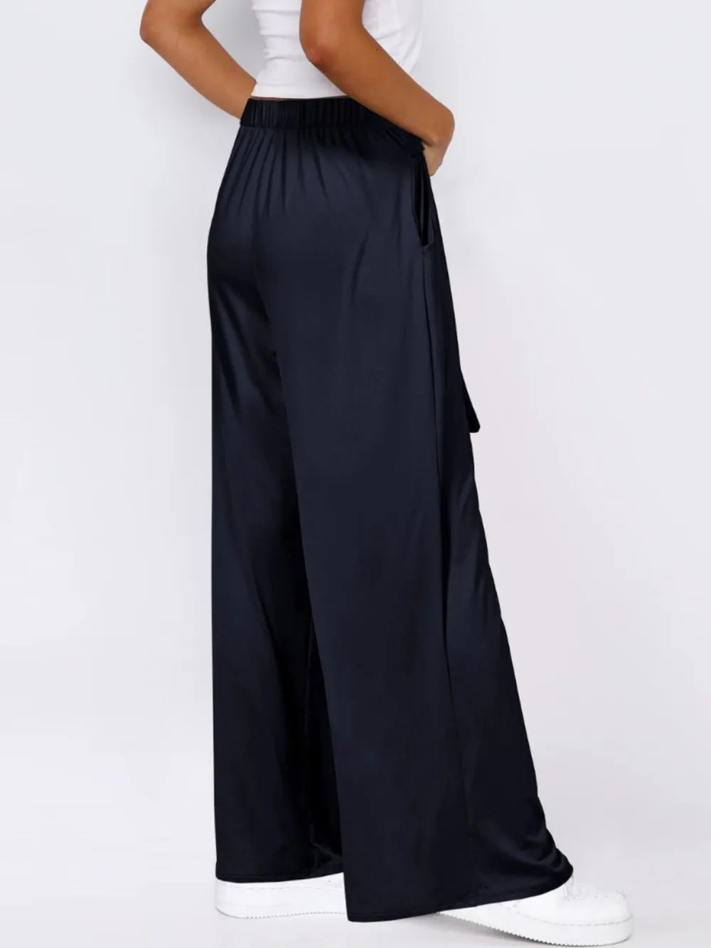 L'ADM - Pantalon Évasé avec Ceinture Nouée
