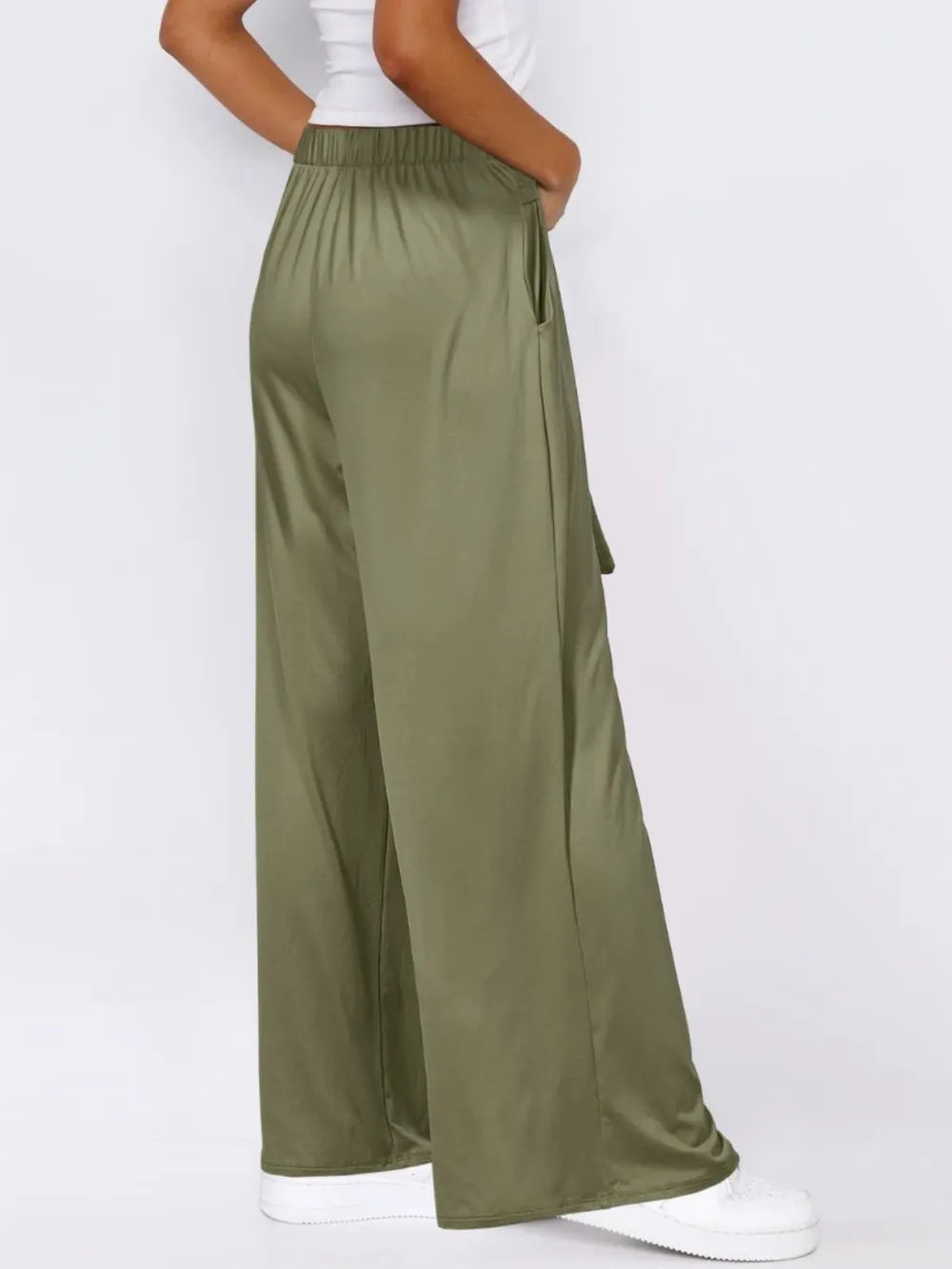 L'ADM - Pantalon Évasé avec Ceinture Nouée