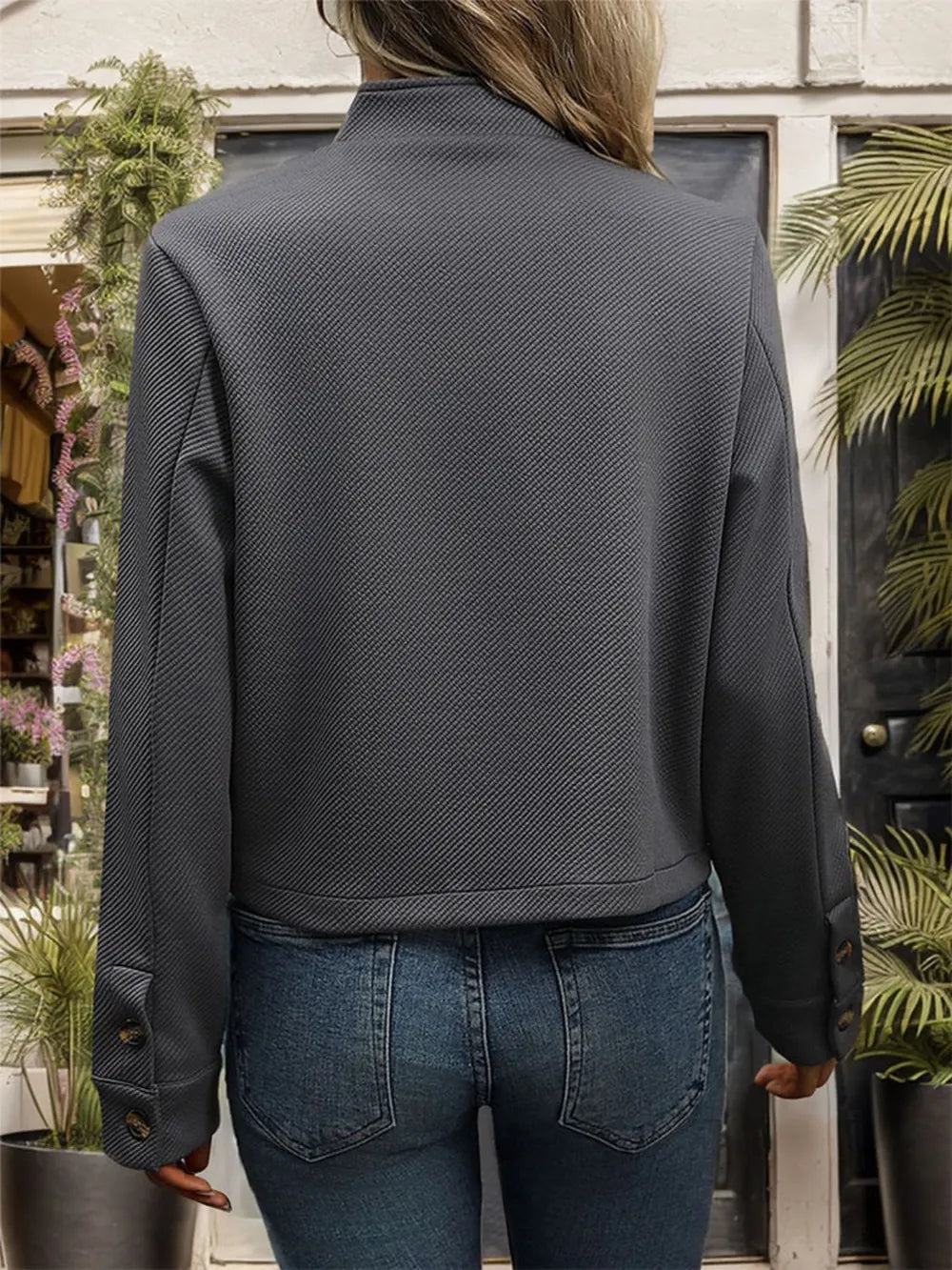 L'ADM - Veste Perfee texturée à boutons