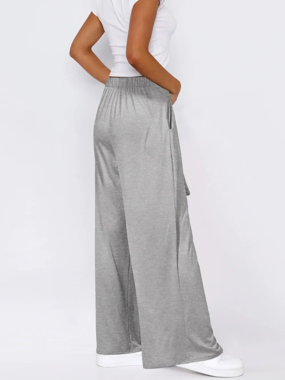 L'ADM - Pantalon Évasé avec Ceinture Nouée