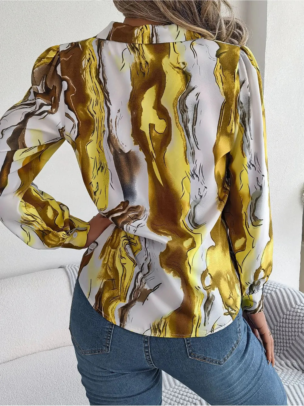 L’ADM - Blouse Imprimée Col Boutonné