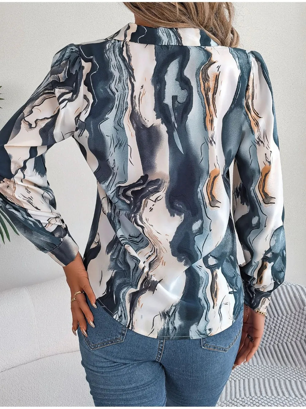 L’ADM - Blouse Imprimée Col Boutonné