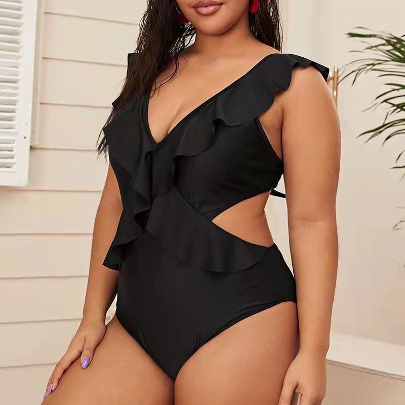 L'ADM - Maillot de bain grande taille "Élégance Volantée"