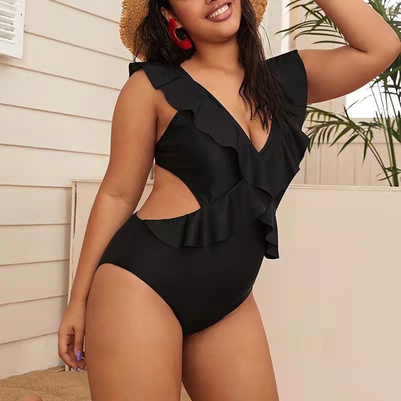 L'ADM - Maillot de bain grande taille "Élégance Volantée"