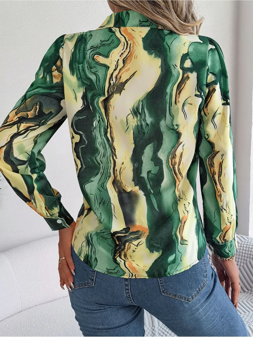 L’ADM - Blouse Imprimée Col Boutonné