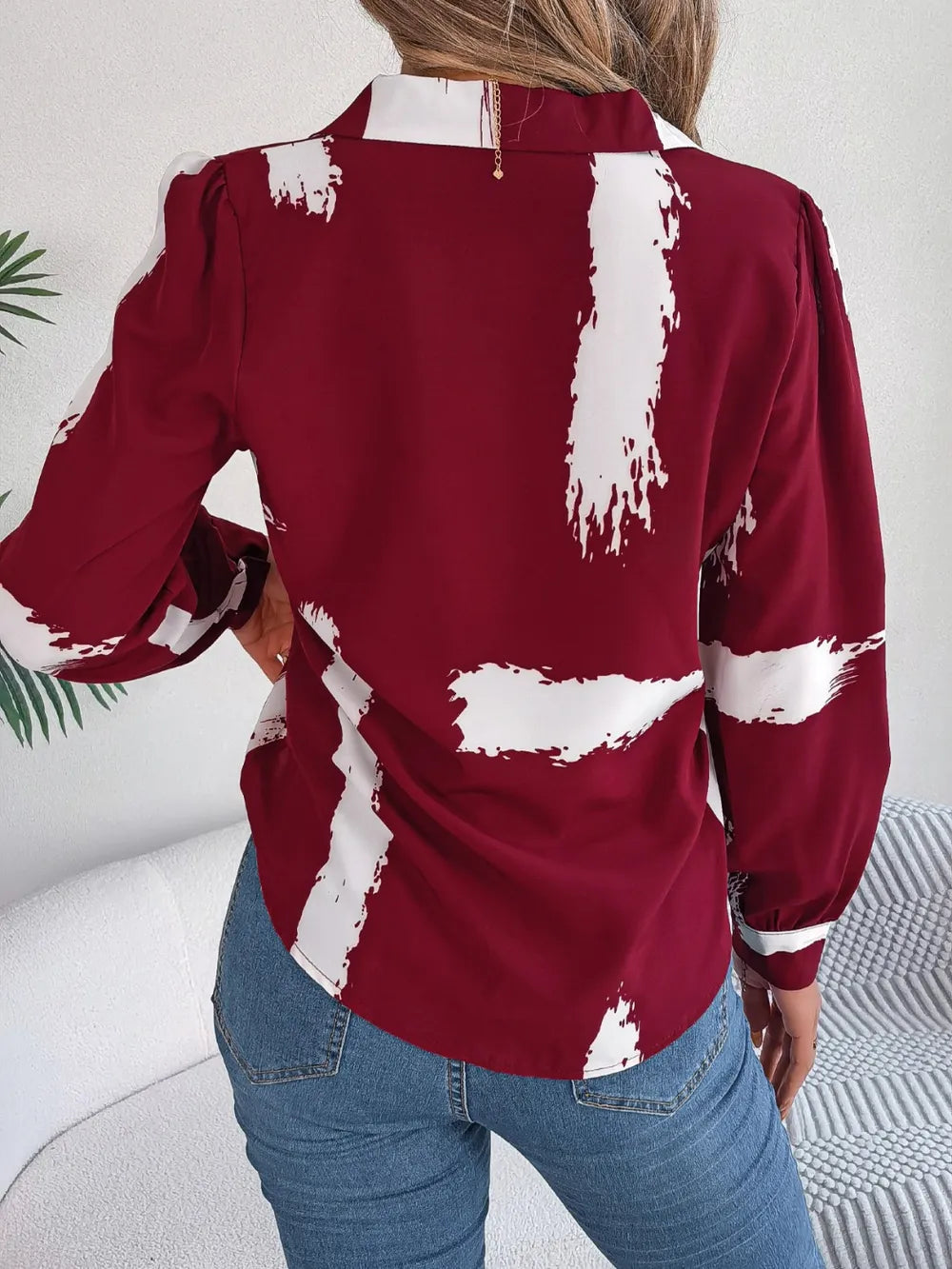 L’ADM - Blouse Imprimée Col Boutonné