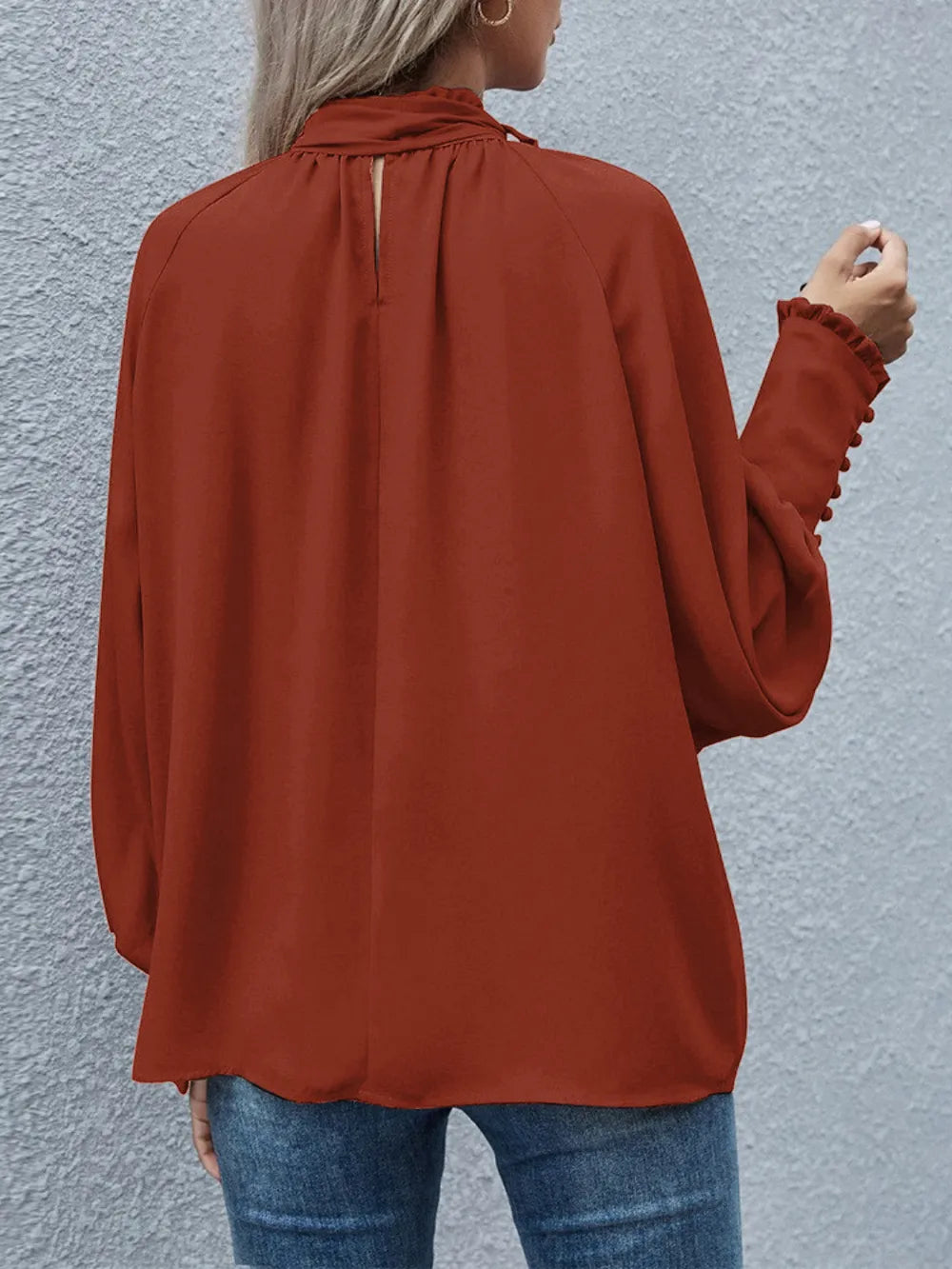 L'ADM - Blouse à Nœud et Manches Bouffantes