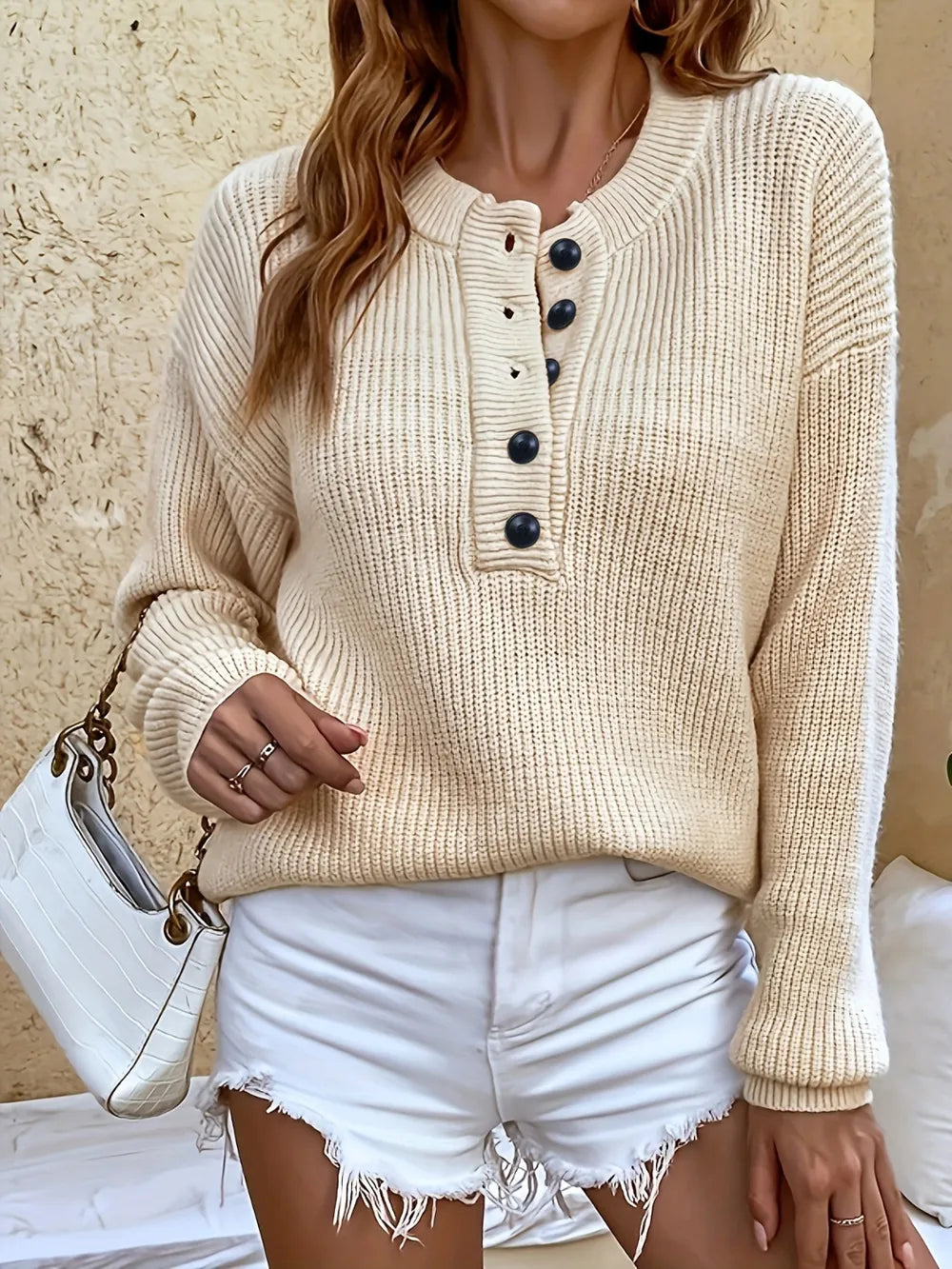 L'ADM – Pull "Épure Boutonnée"