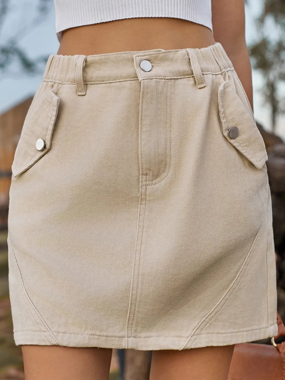 L’ADM - Jupe Denim Mini Boutonnée
