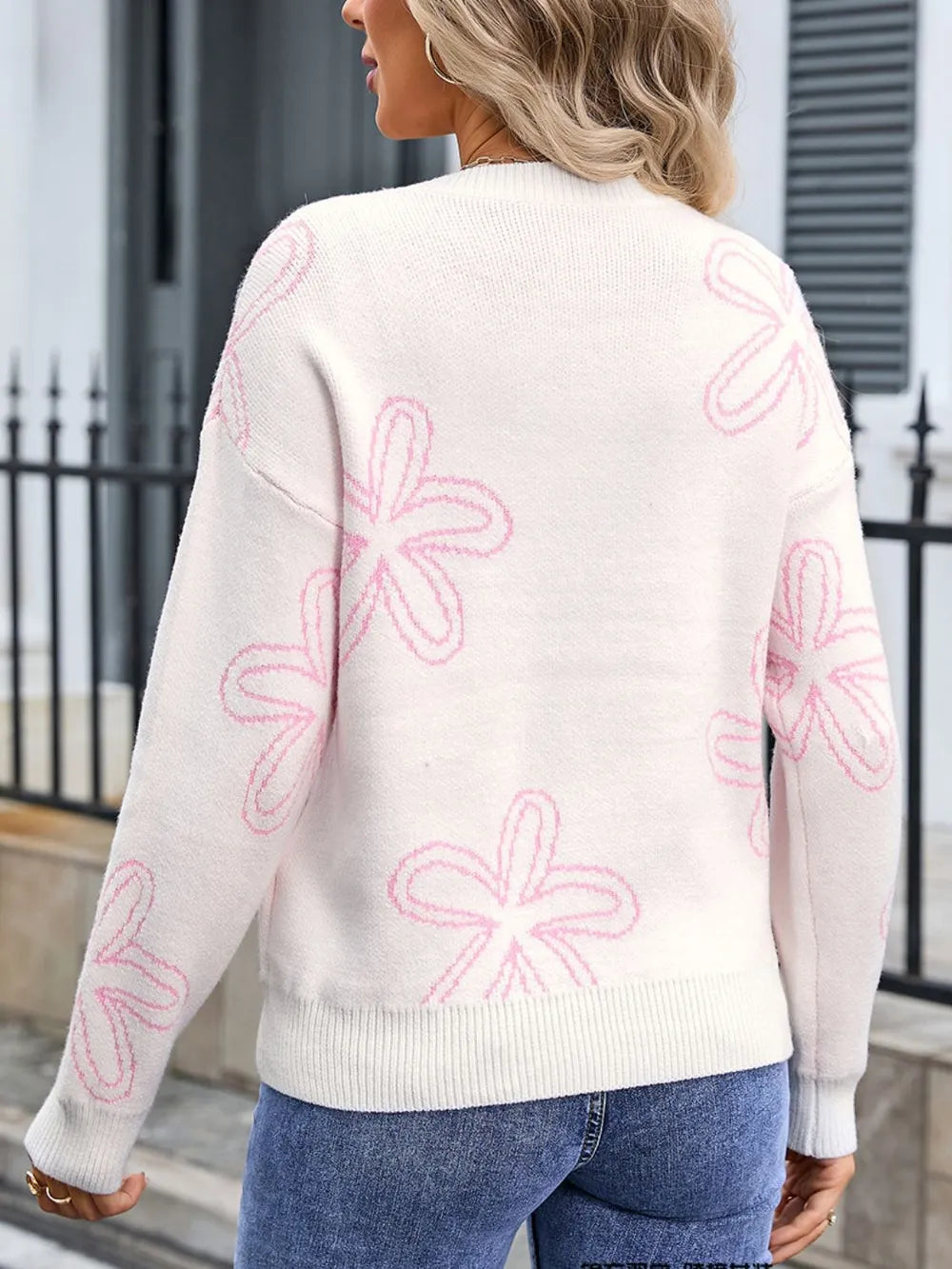 L'ADM – Pull Col Rond Fleurs & Ailes d’Ange