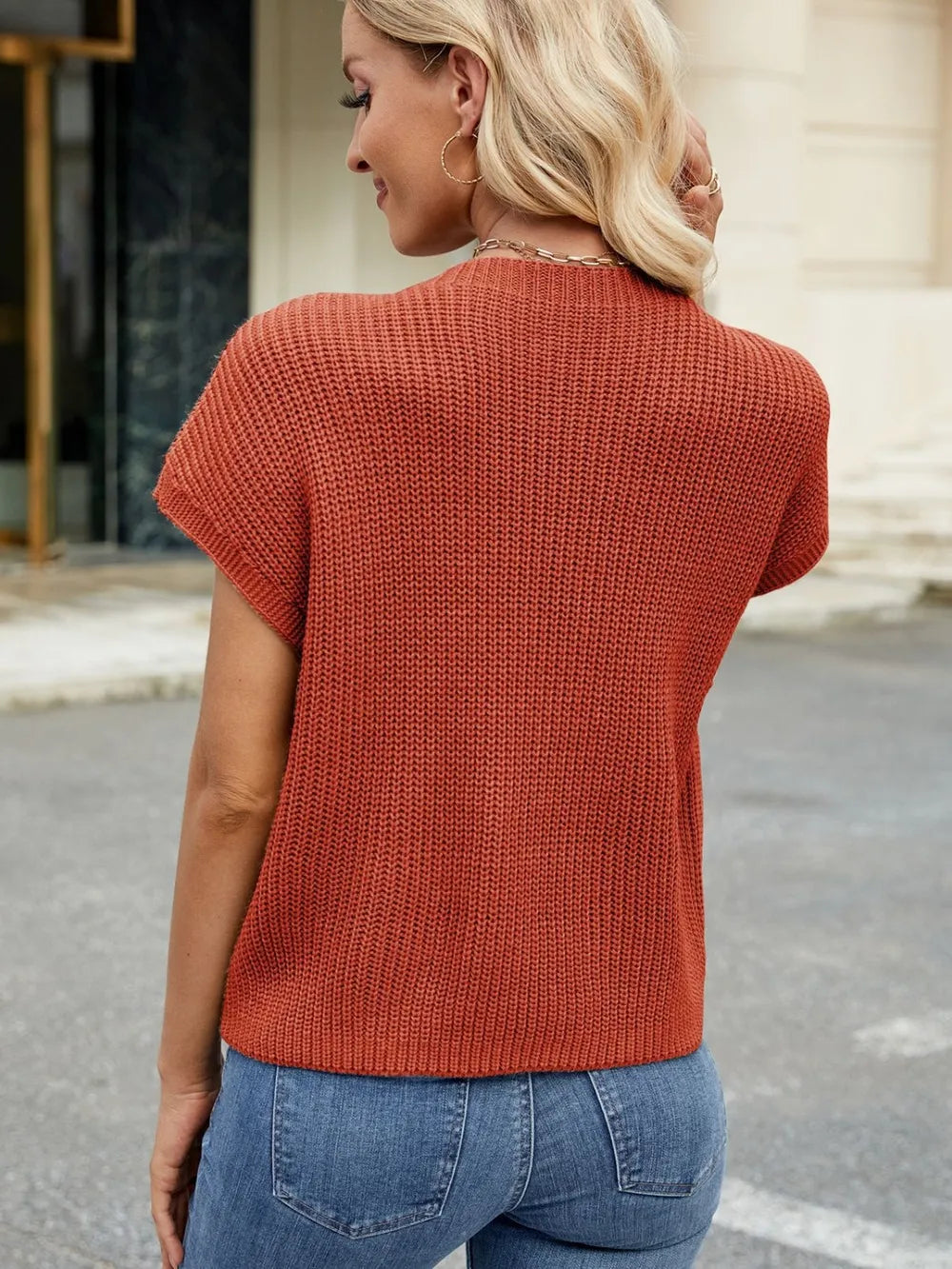 L'ADM - Top maille "Terracotta Chic"
