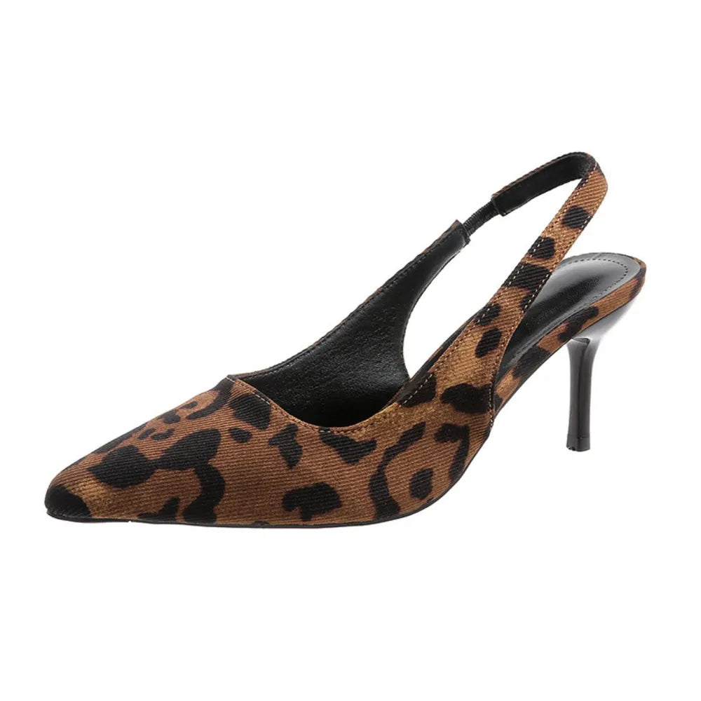 L'ADM - Escarpins Slingback  Léopard