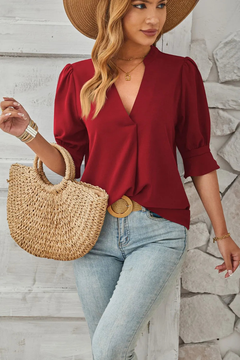 L'ADM - Blouse Fluide à Col V