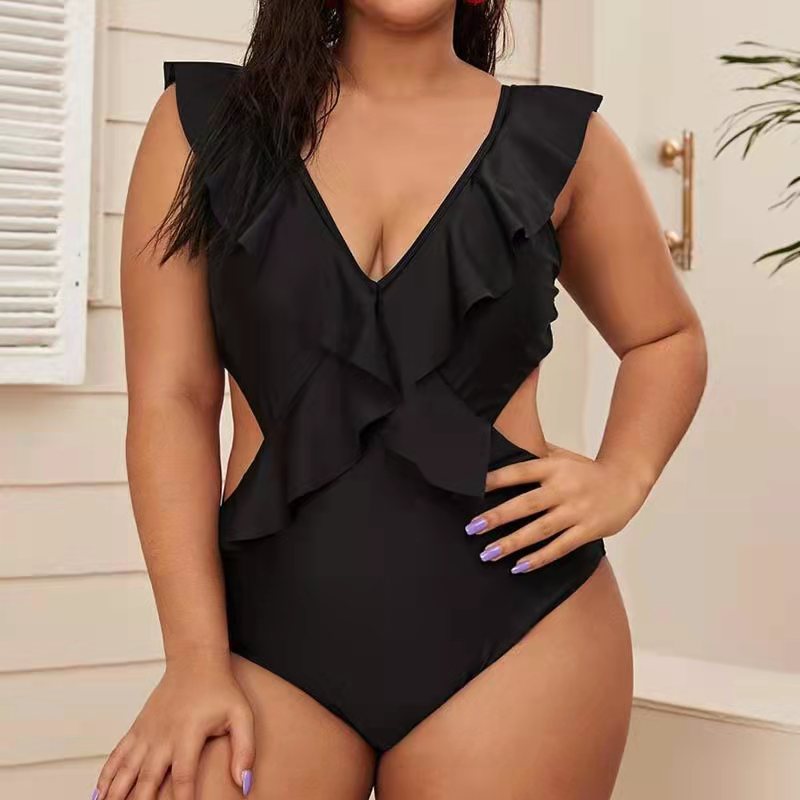 L'ADM - Maillot de bain grande taille "Élégance Volantée"