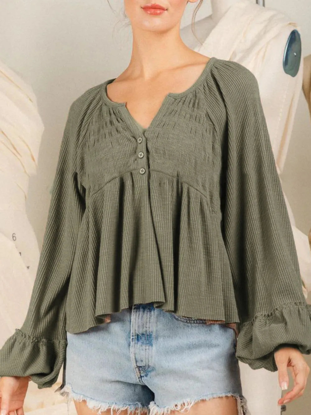 L'ADM - Blouse à Manches Bouffantes