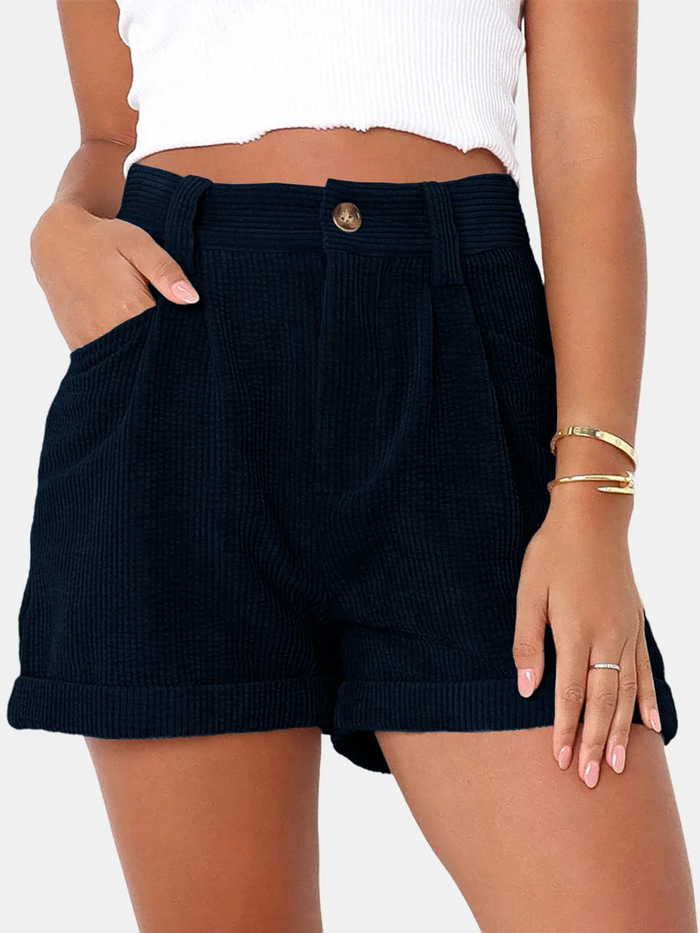 L'ADM - Short Taille Haute avec Poches
