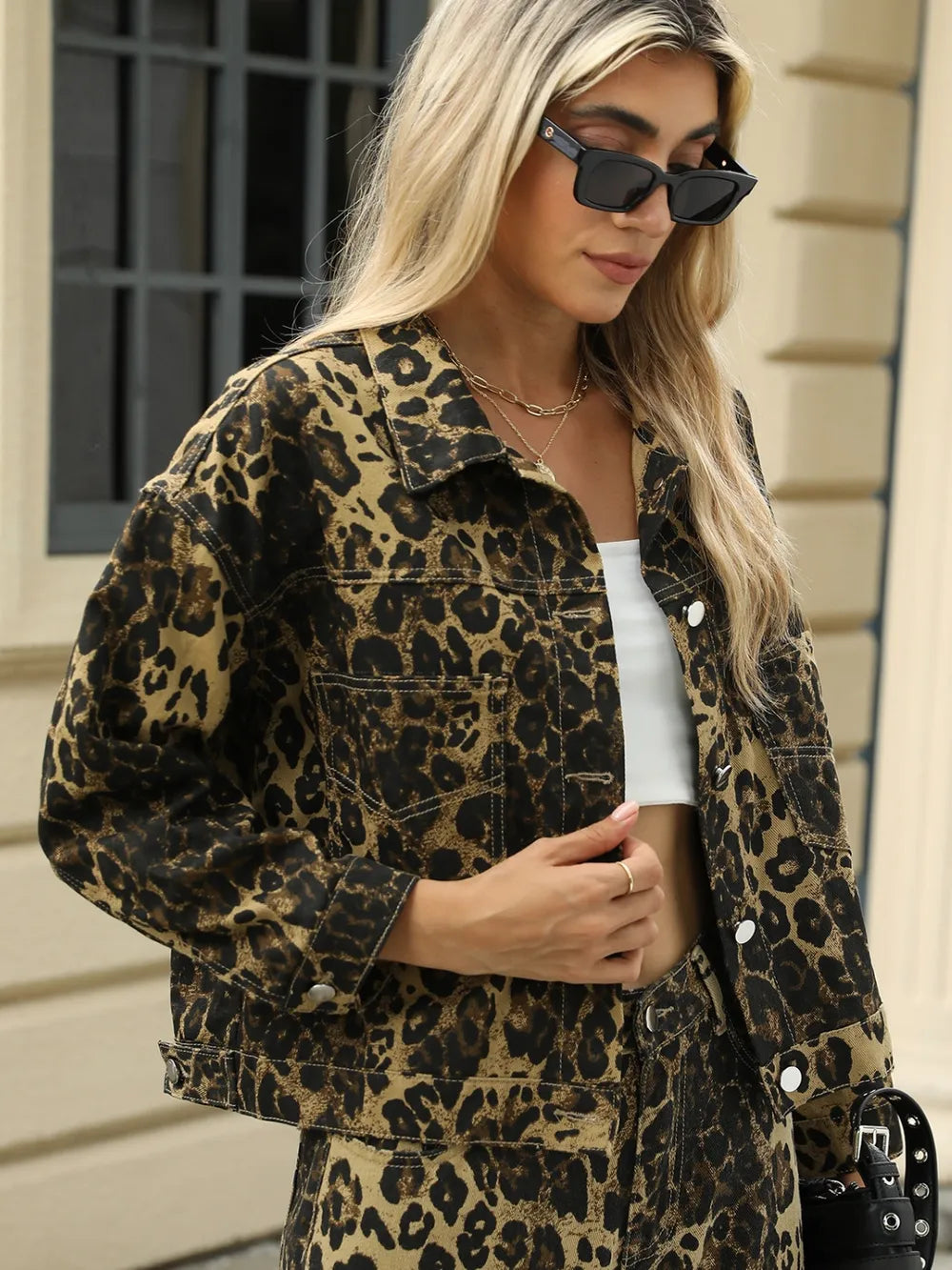 L'ADM - Veste en Jean Léopard