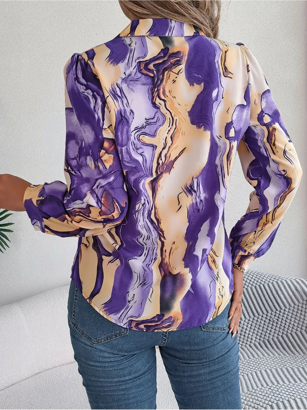L’ADM - Blouse Imprimée Col Boutonné